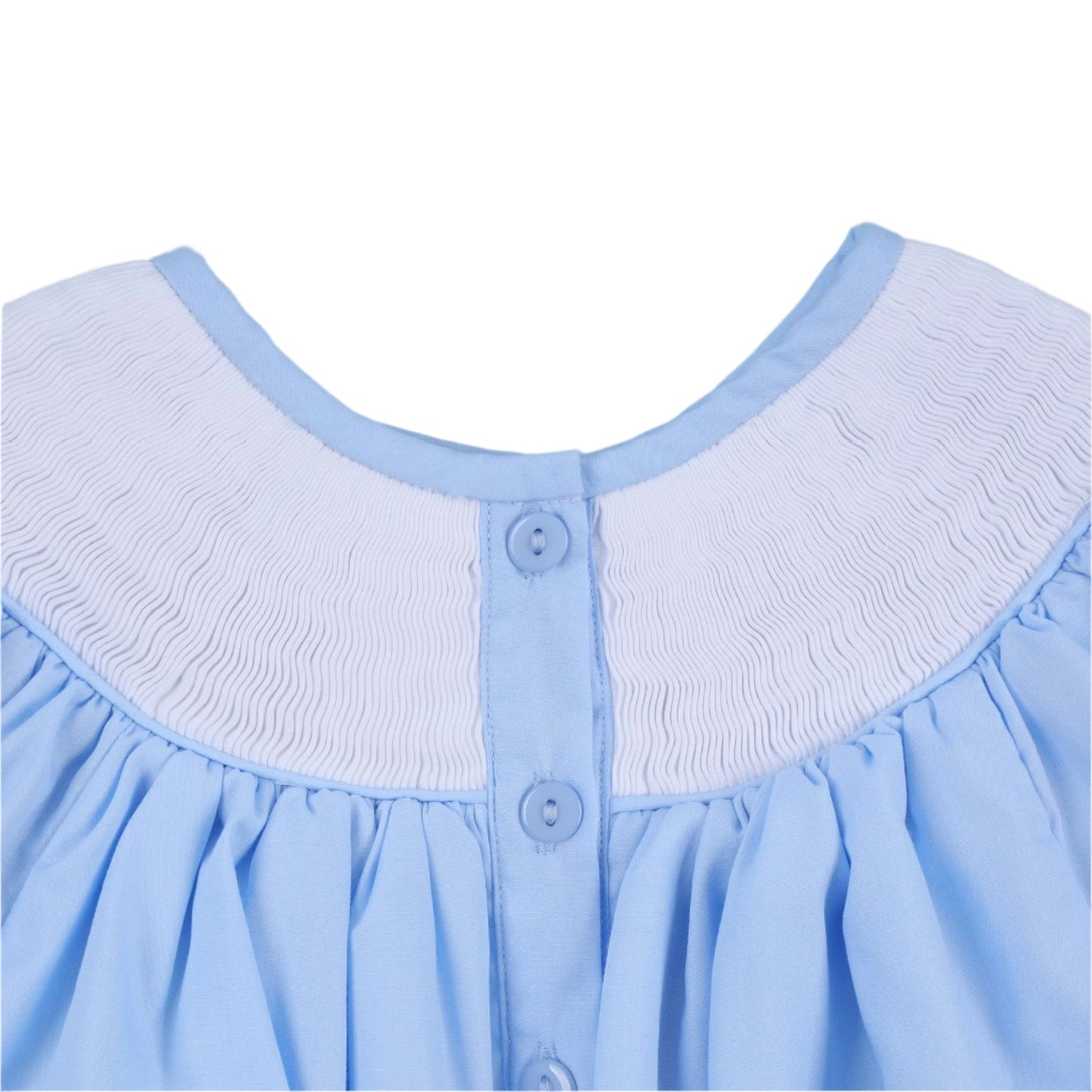 Christmas Smocked Romper, Blue