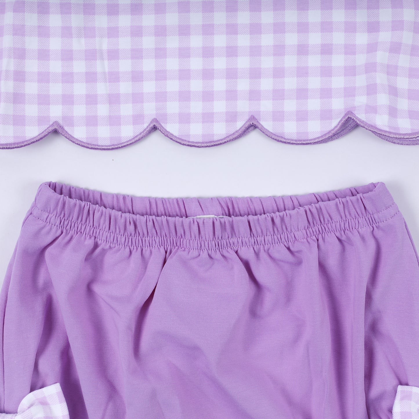 "TROUBLE" Smock Diaper Set, Pale Purple