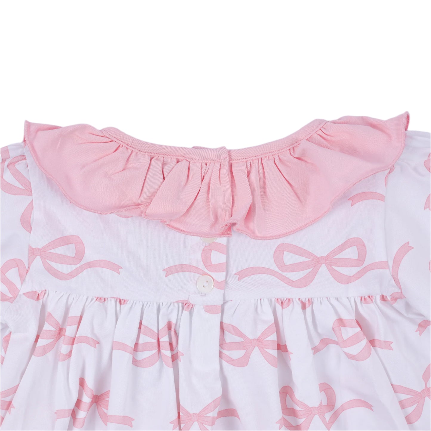 Ribbon Long Sleeve Bubble, Pink