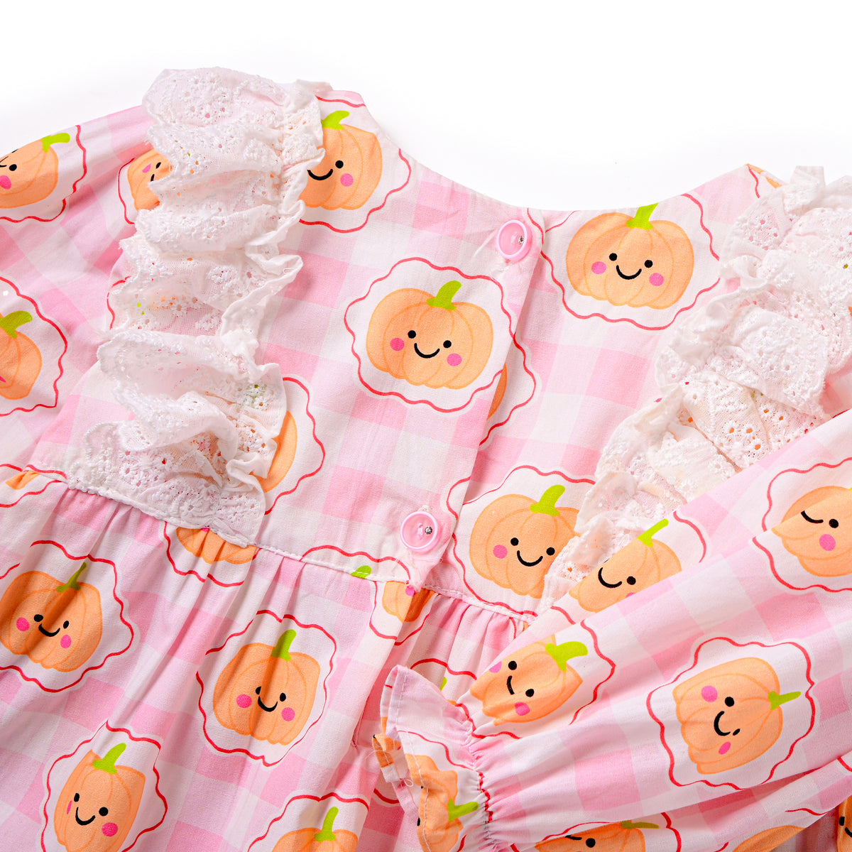 Pumpkin Gingham Diapers, Pink
