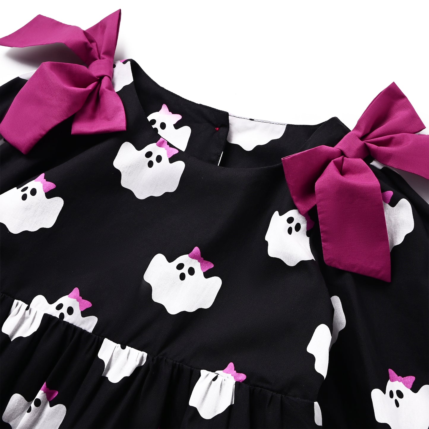 Ghost Pink Bow Dress, Black