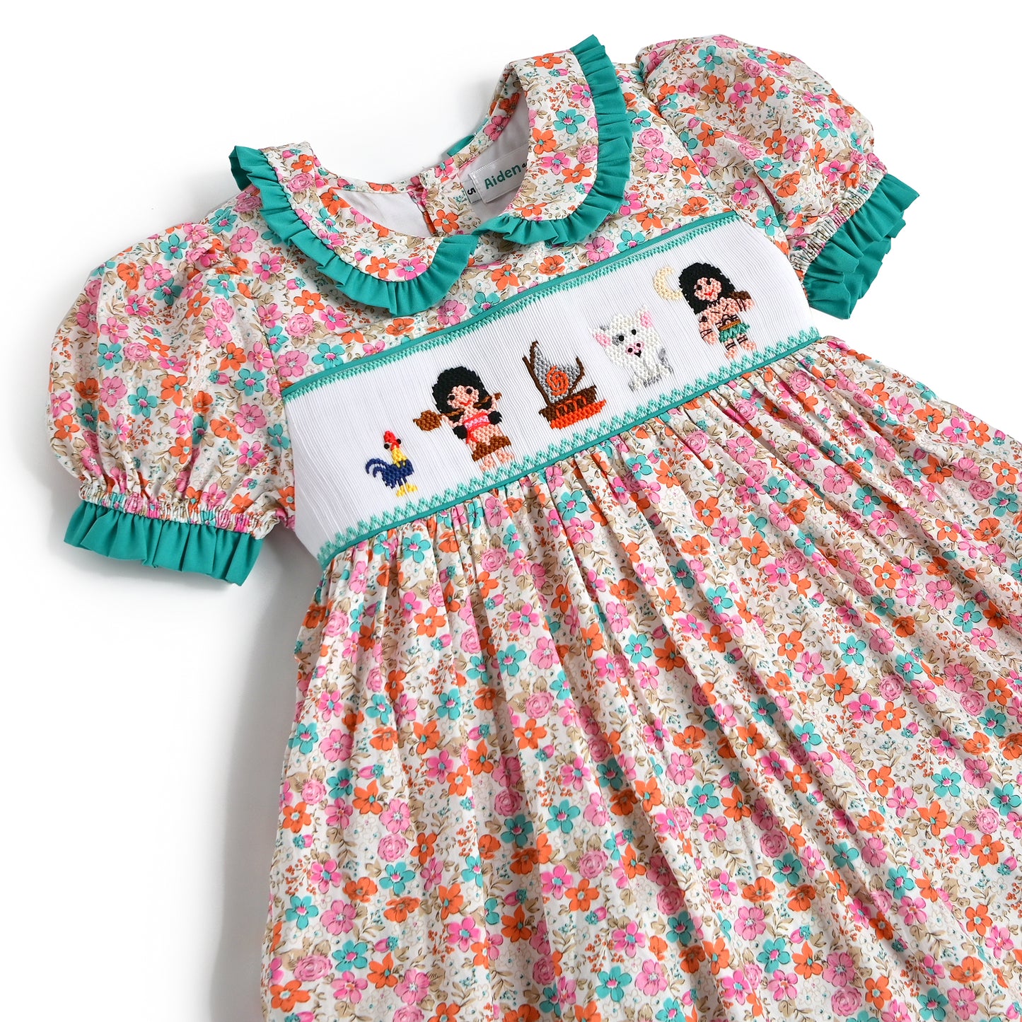 Princess Smocked Dress, Teal