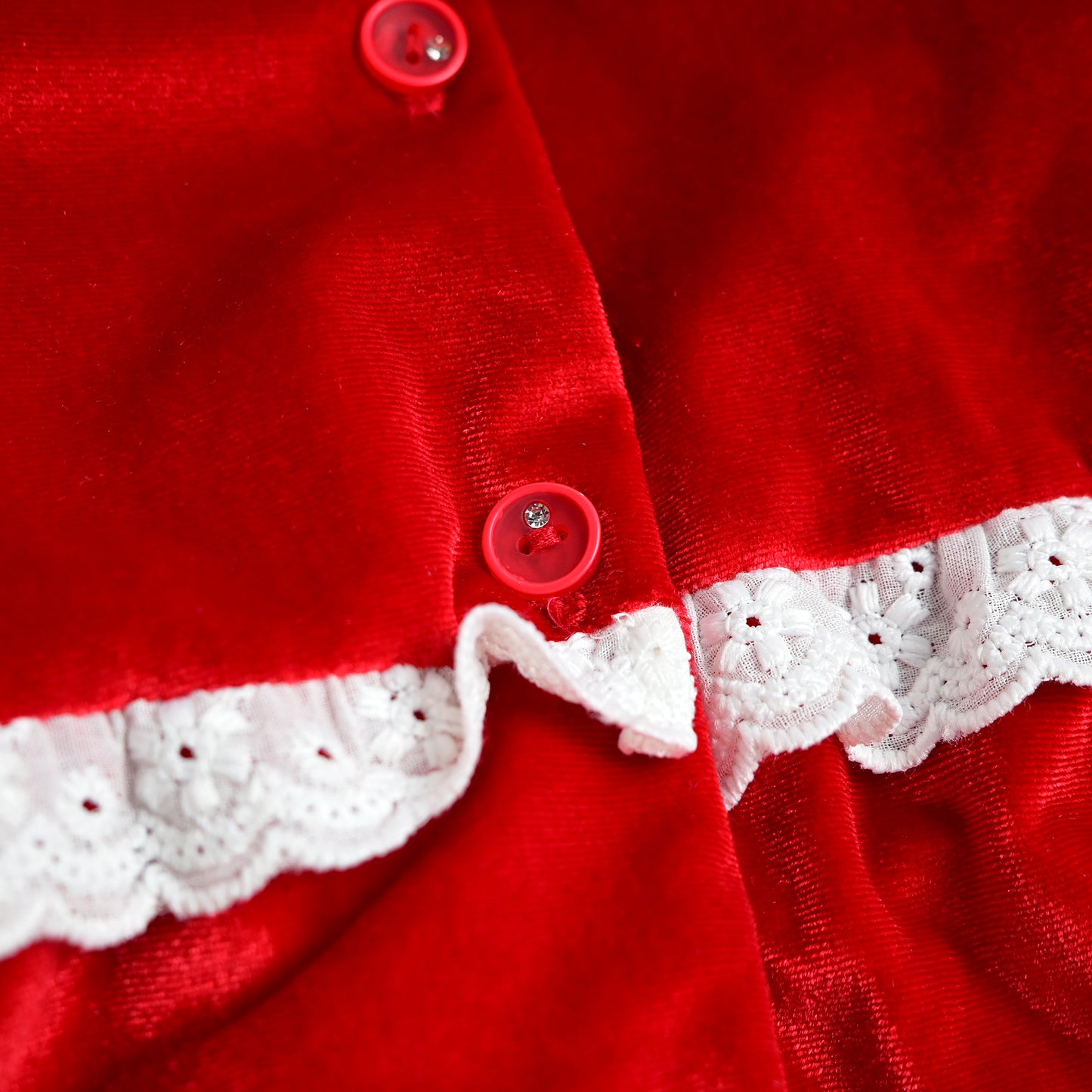Velvet Eyelet Bubble, Red