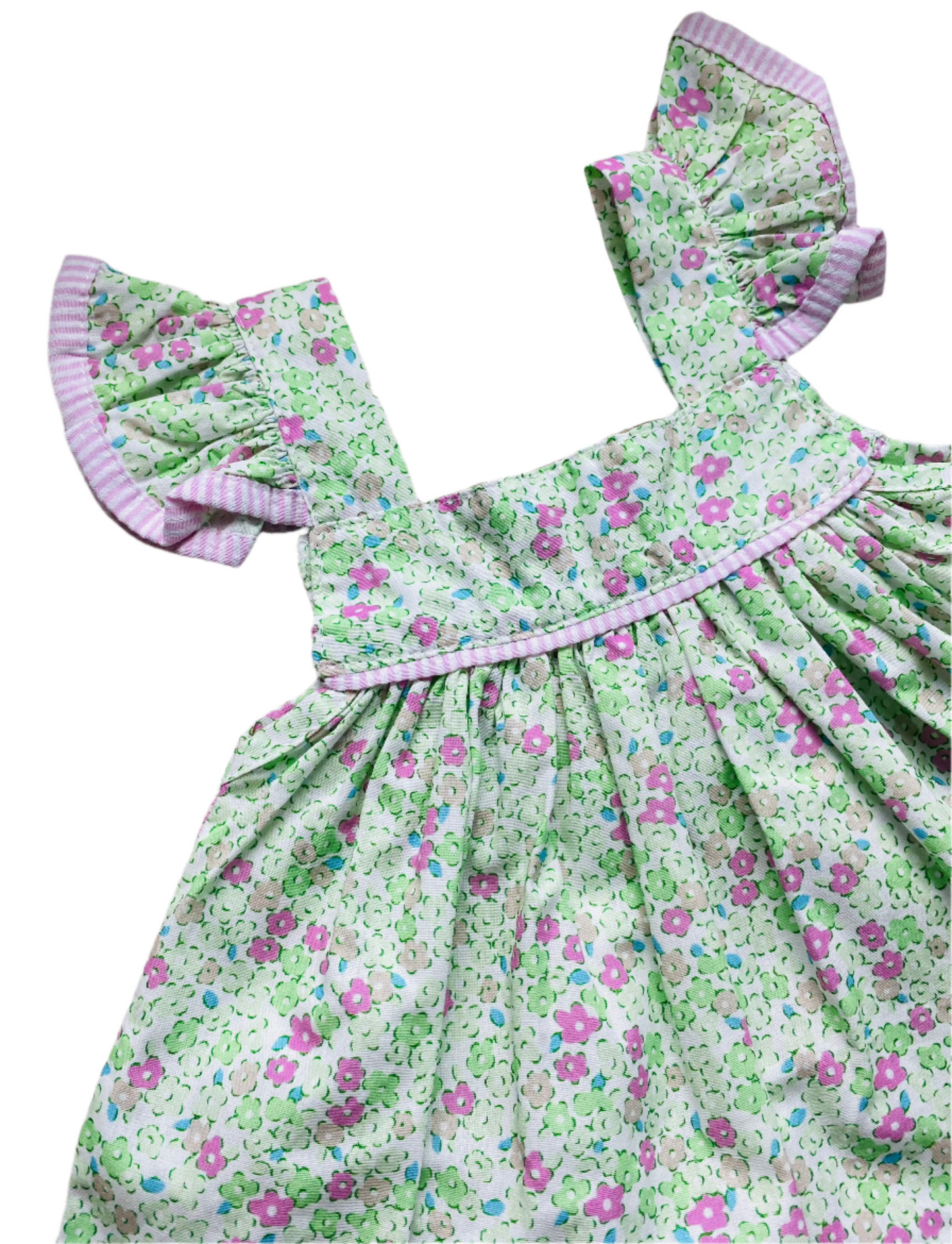 Floral Flourish Short Set, Green/Pink