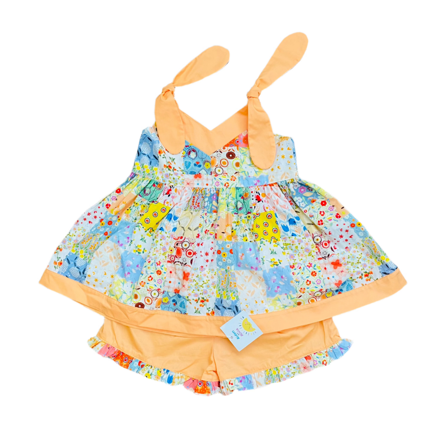Blooming Short Set, Orange