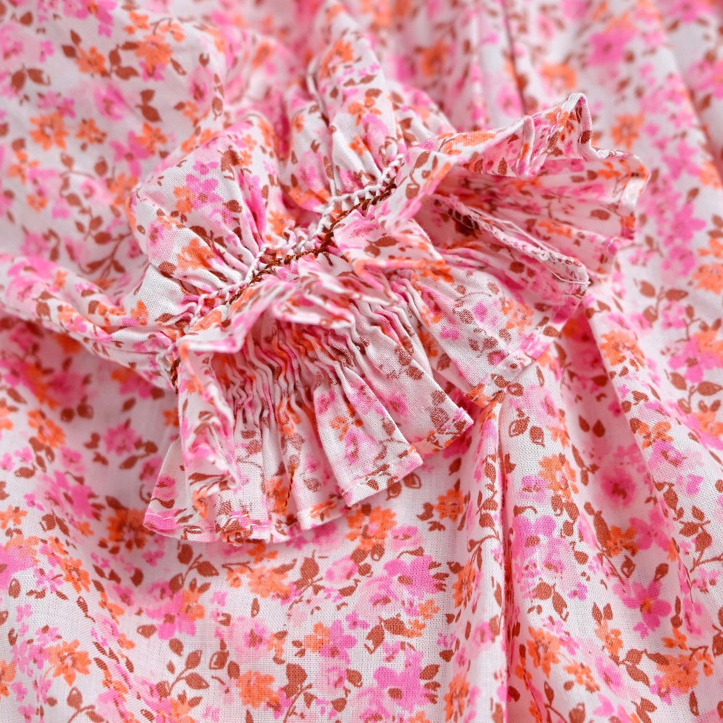 Thankful Smocked Dress, Brown