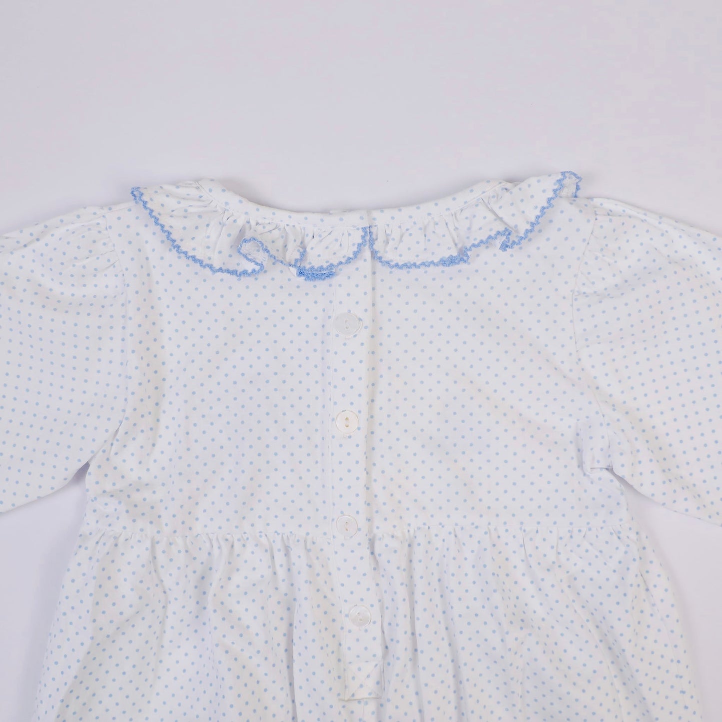 Polka Dot French Knot Ballerina, Blue