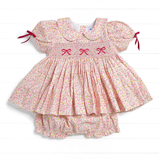 Triple Bow Smock, Diaper set