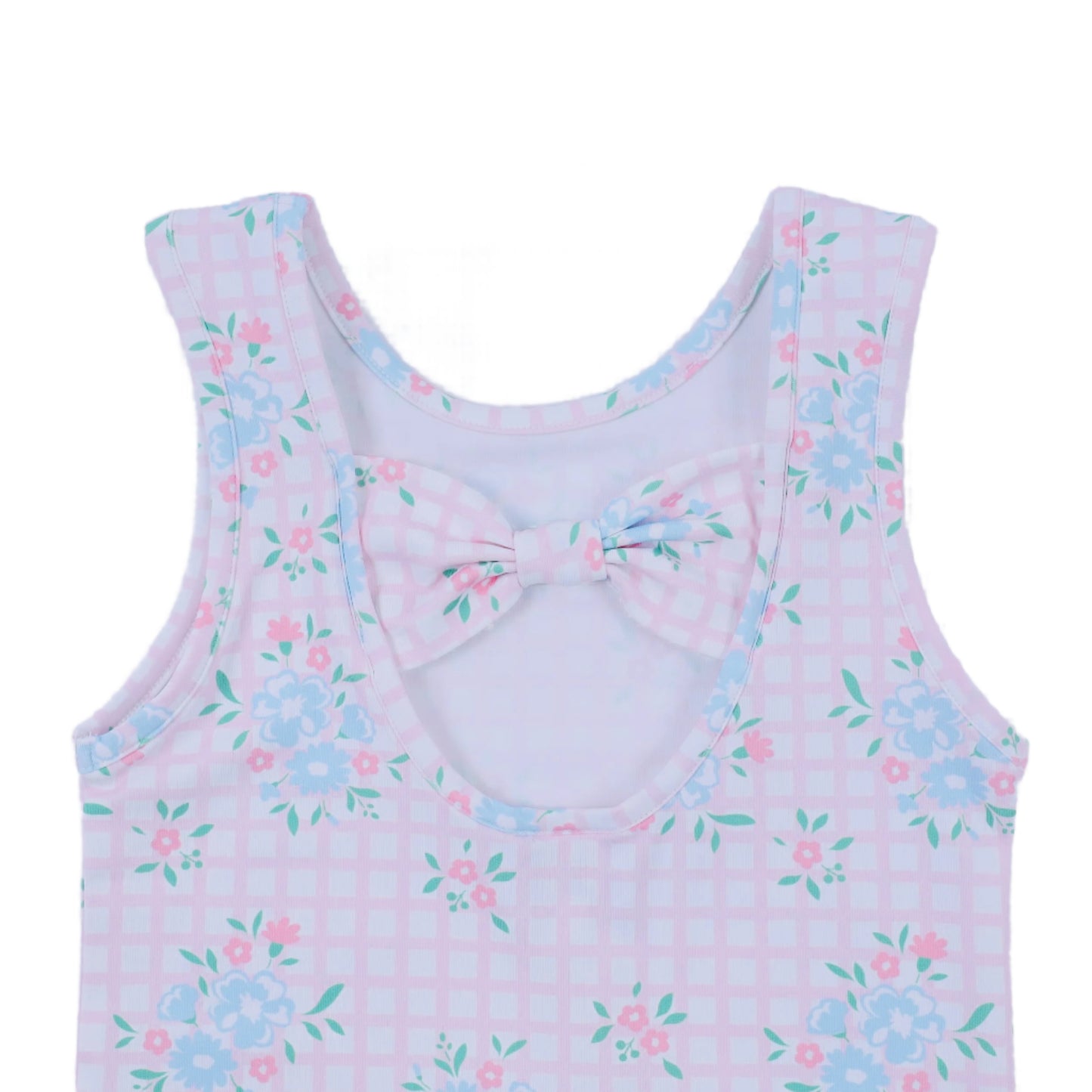 Classic Tennis Gingham Floral Skort Set, Pink