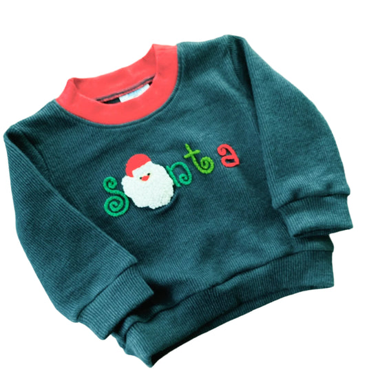 Santa French Knot Sweatshirt, Gray