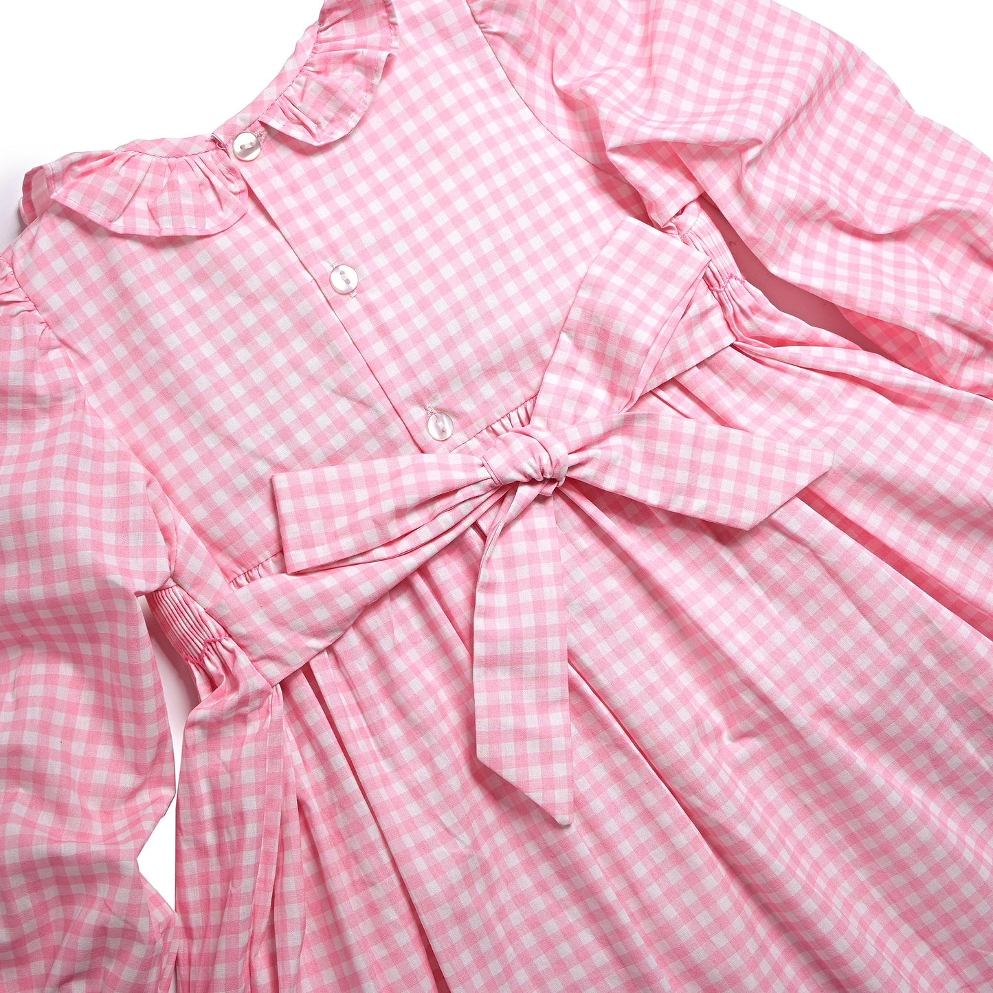 Christmas Tree Smock Bow Diaper Set, Pink