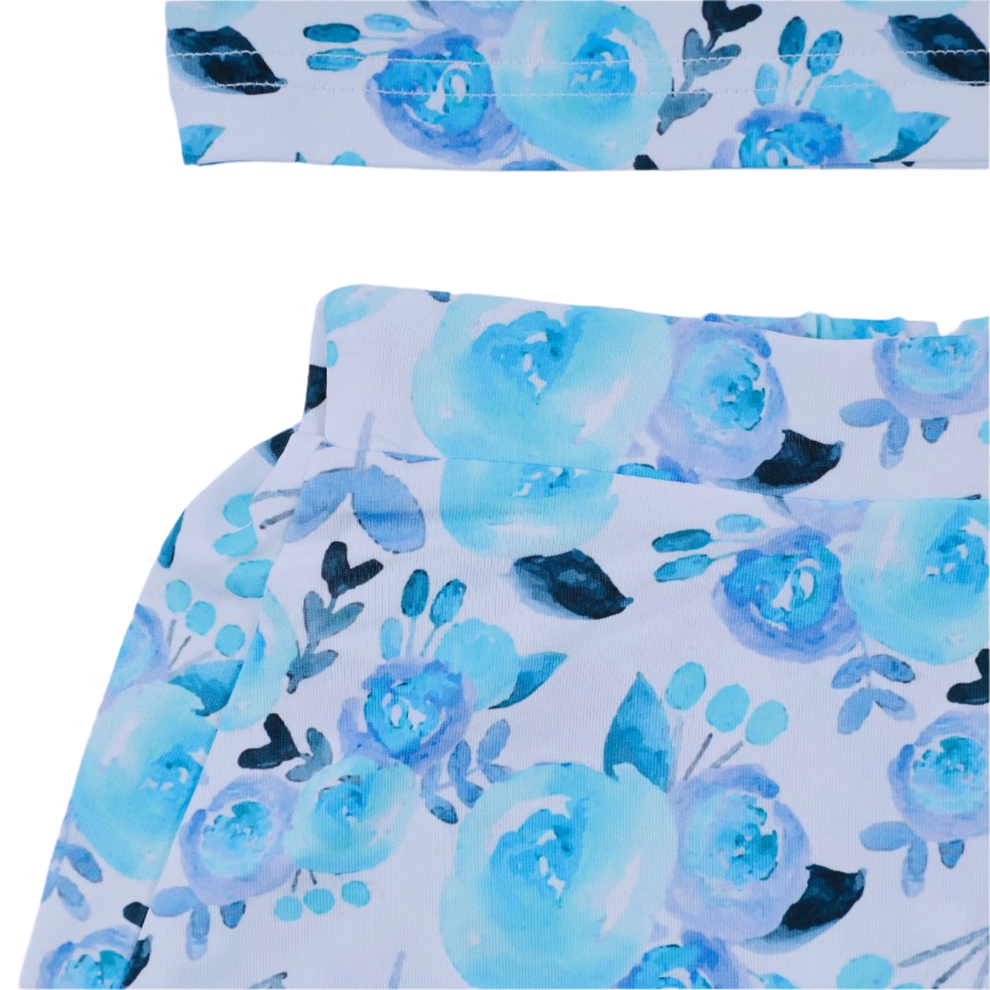 Classic Tennis Floral Skort Set, Blue