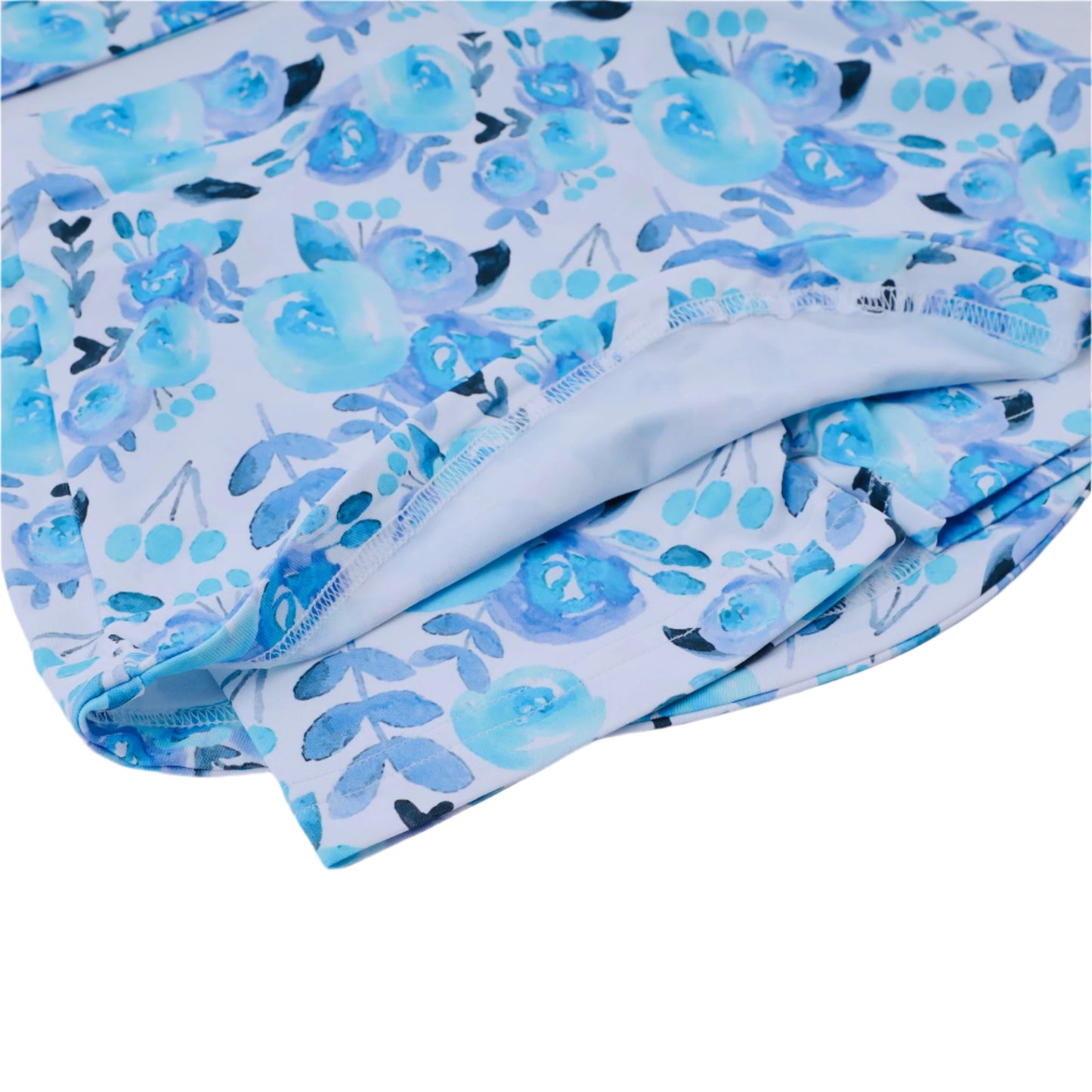 Classic Tennis Floral Skort Set, Blue