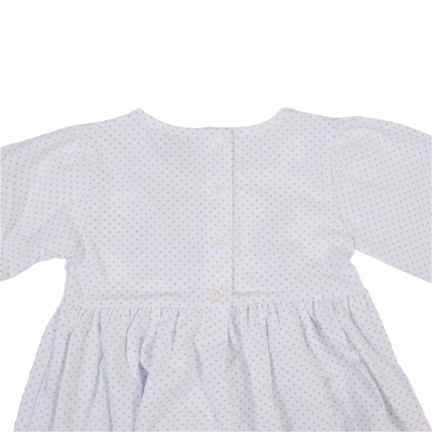 Polka Dot French Knot Ballerina, Blue