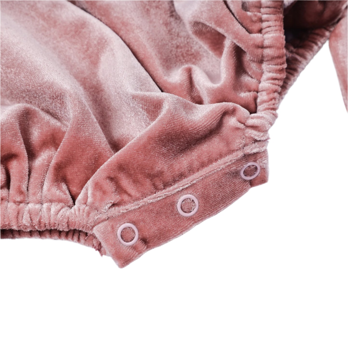 (Pre-Order) Velvet Pearl Smocked Bubble, Pink