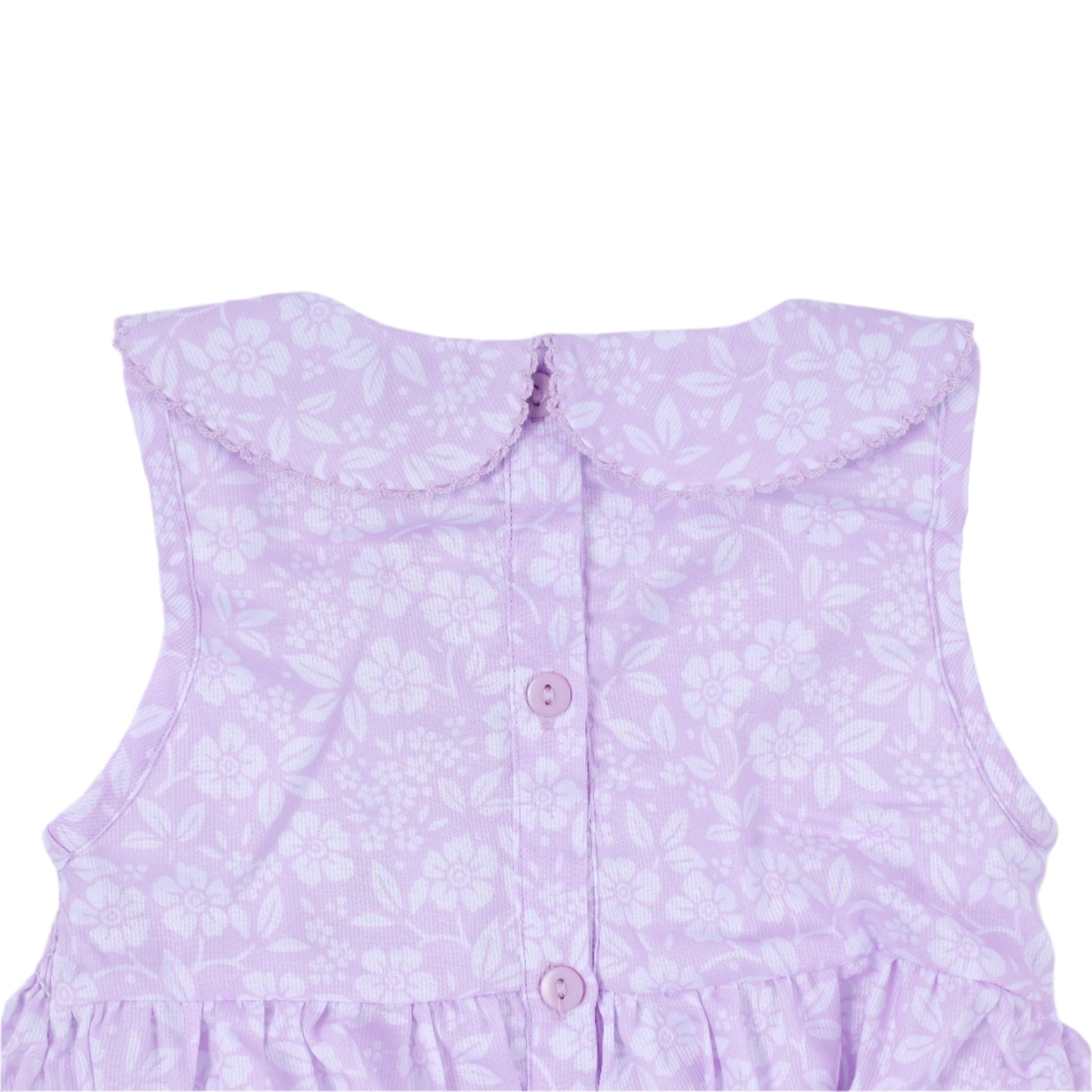 White Floral Tie Smocked Dress, Lavender