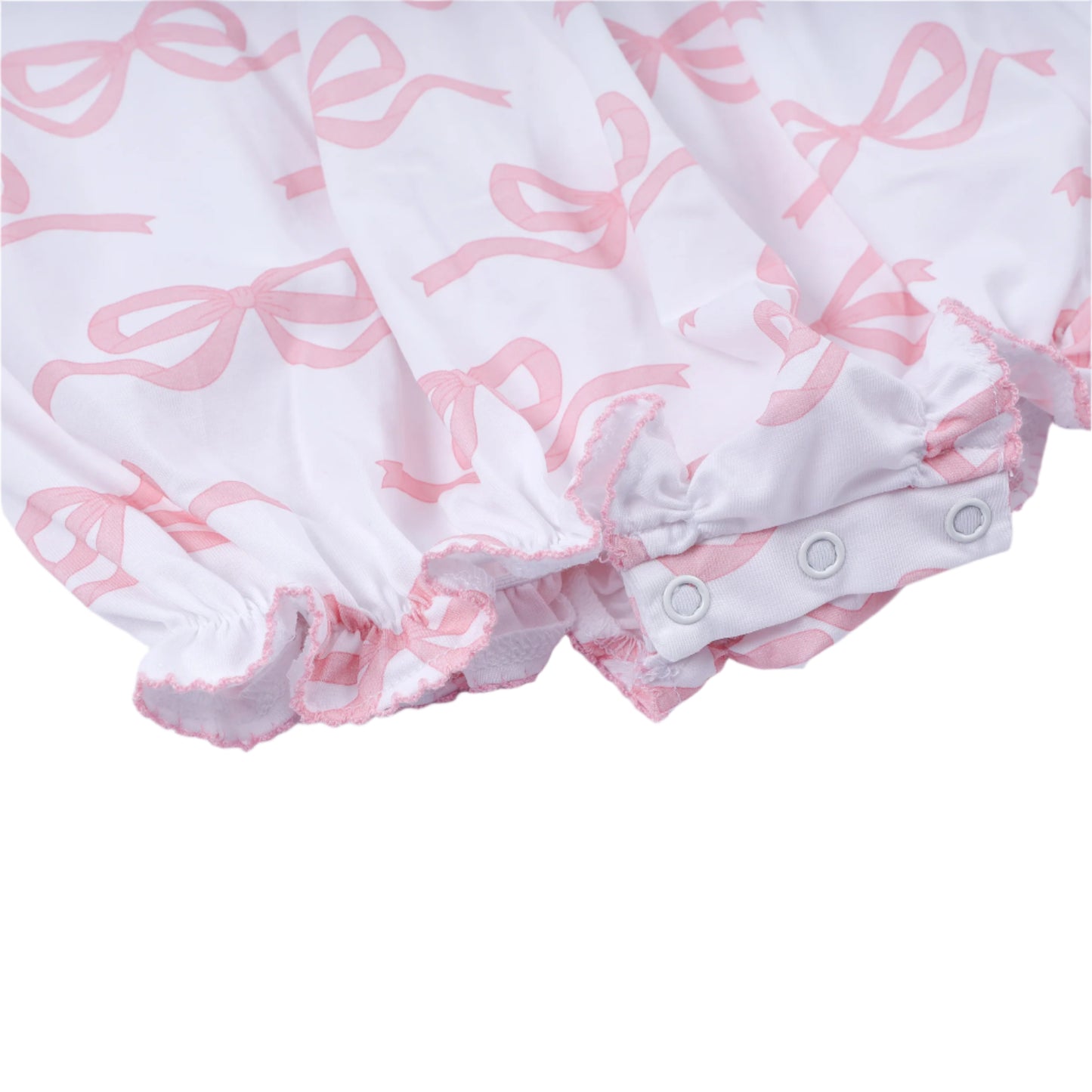 Ribbon Long Sleeve Bubble, Pink