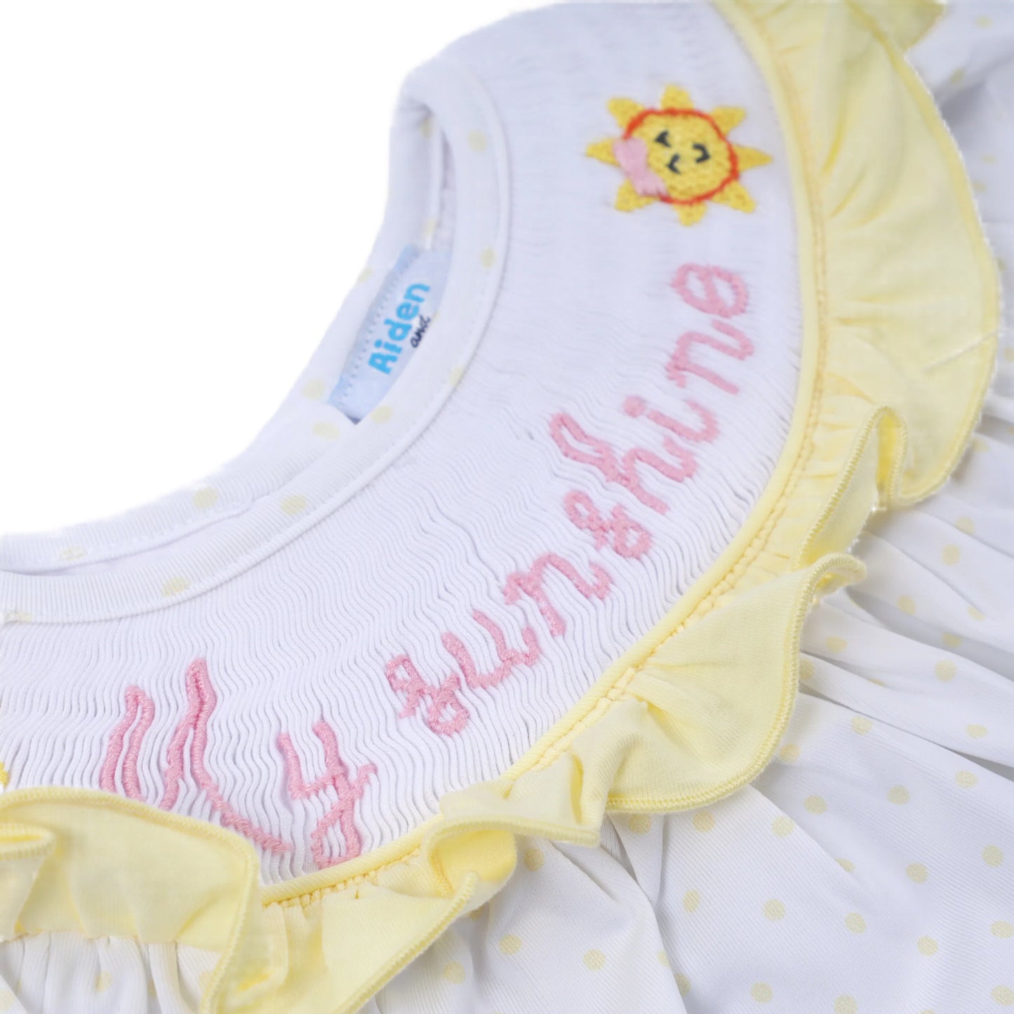 My Sunshine Smock Diaper Set, Pale Yellow