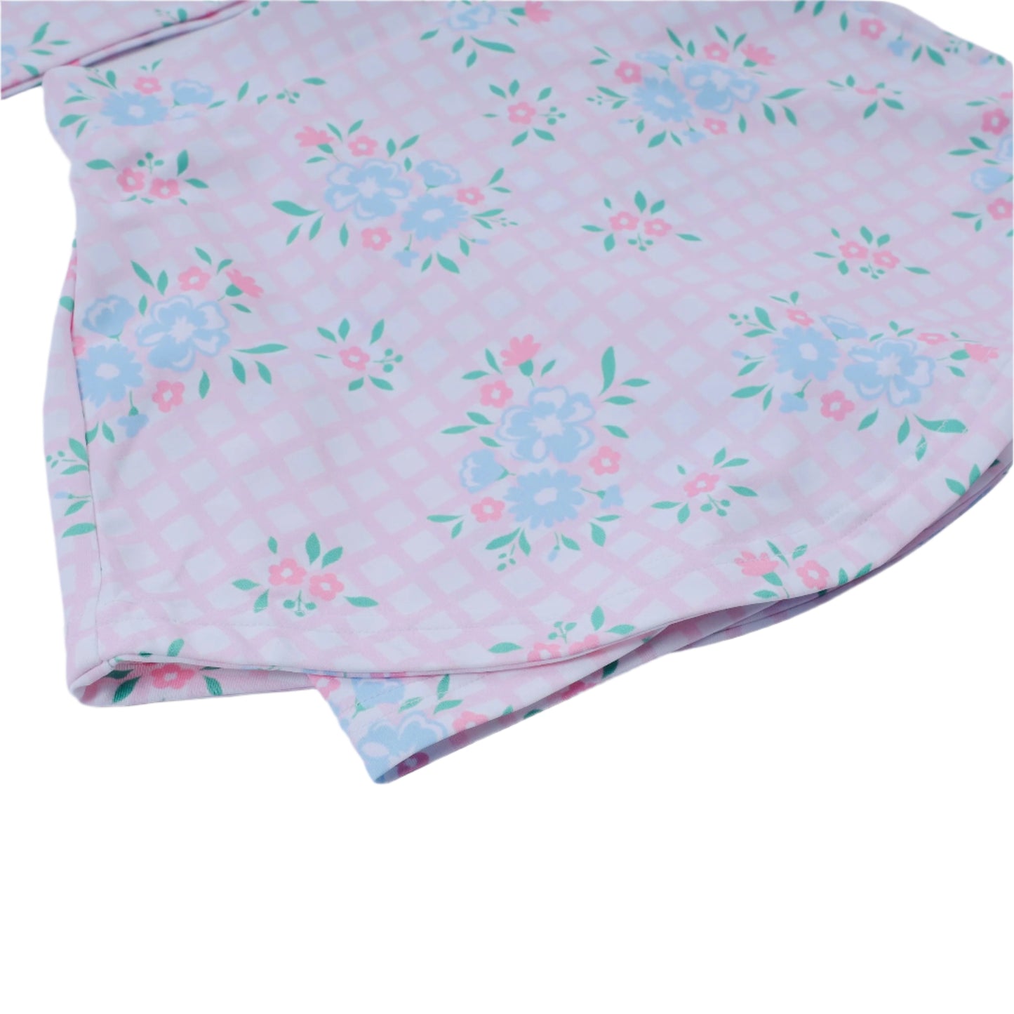 Classic Tennis Gingham Floral Skort Set, Pink