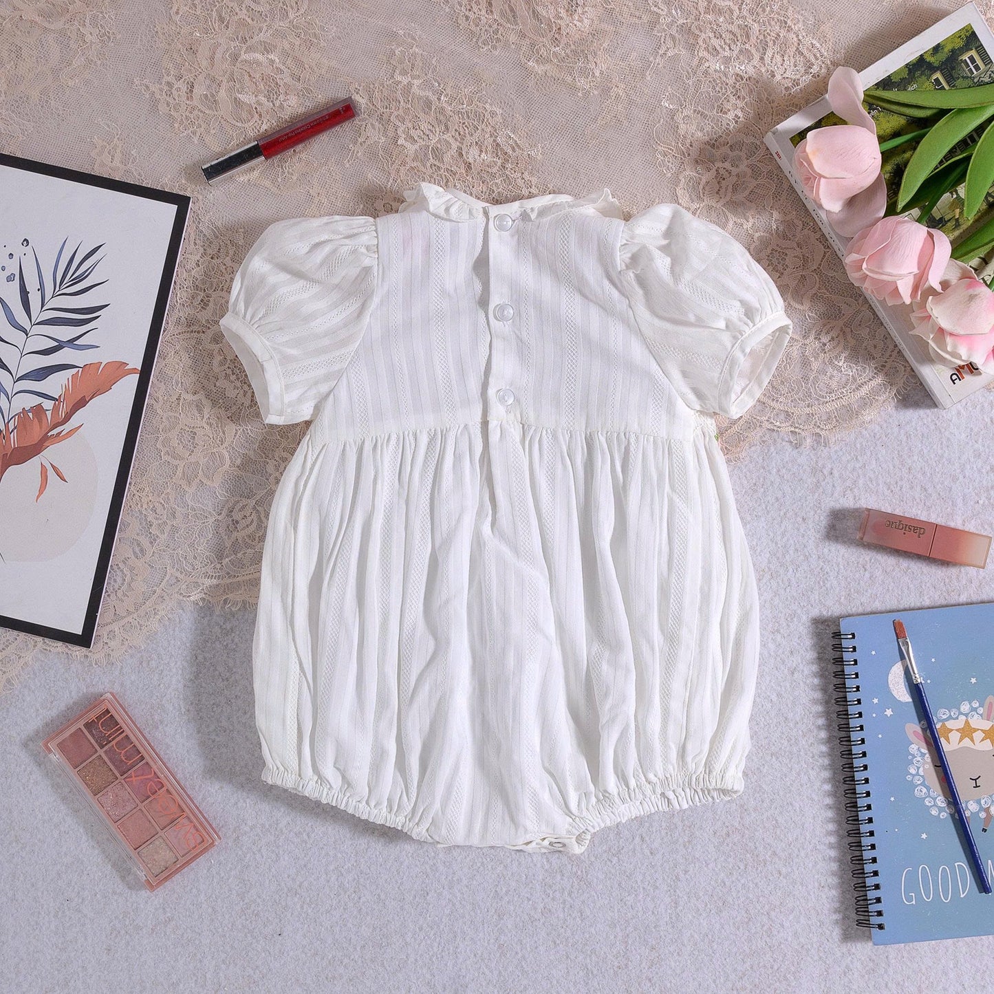 Rose Smock Bubble, White