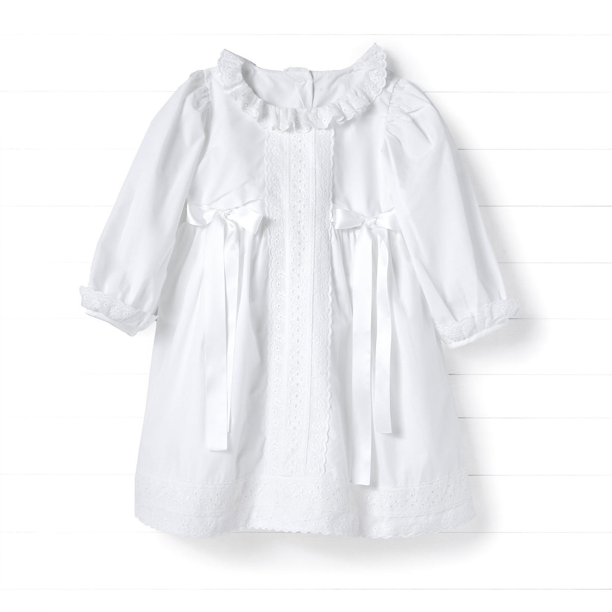 Eyelet All Around Dress, White