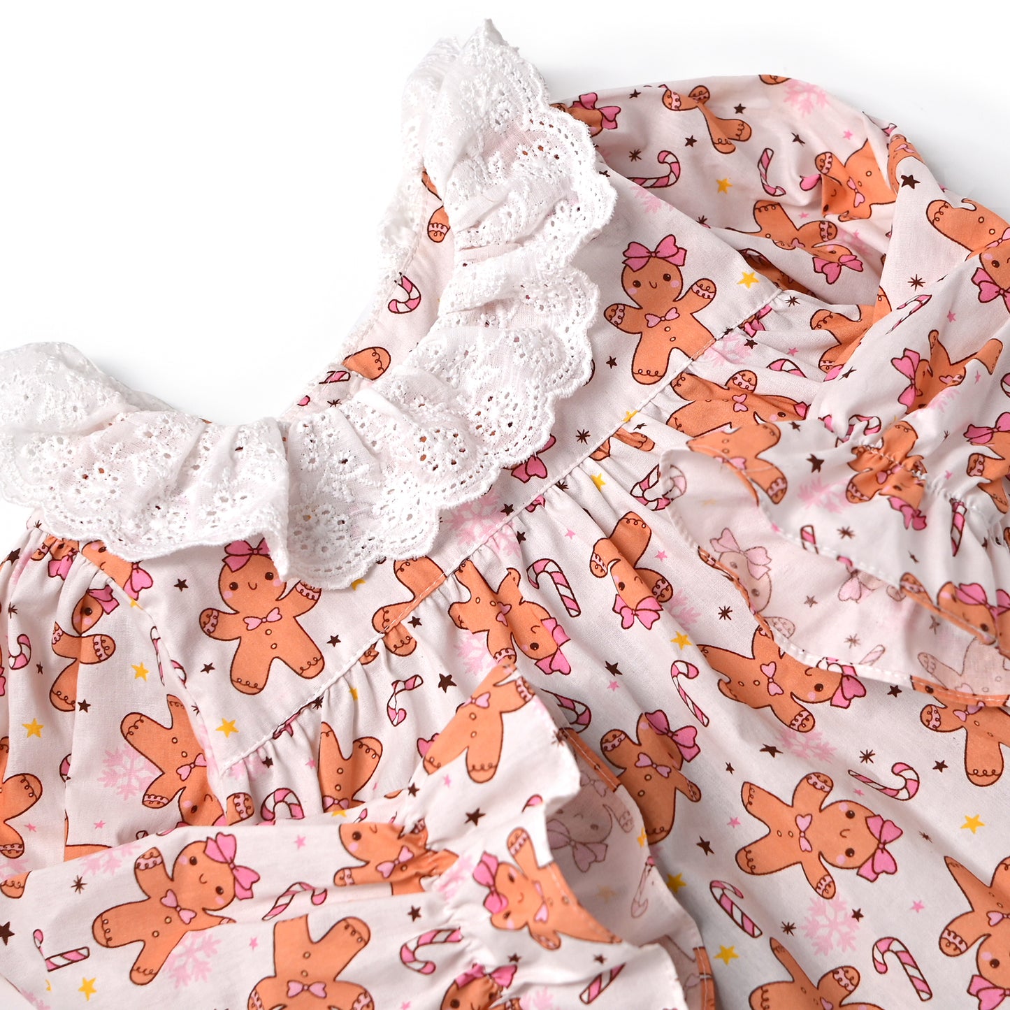 Gingerbread Girl Diaper Set, Pink