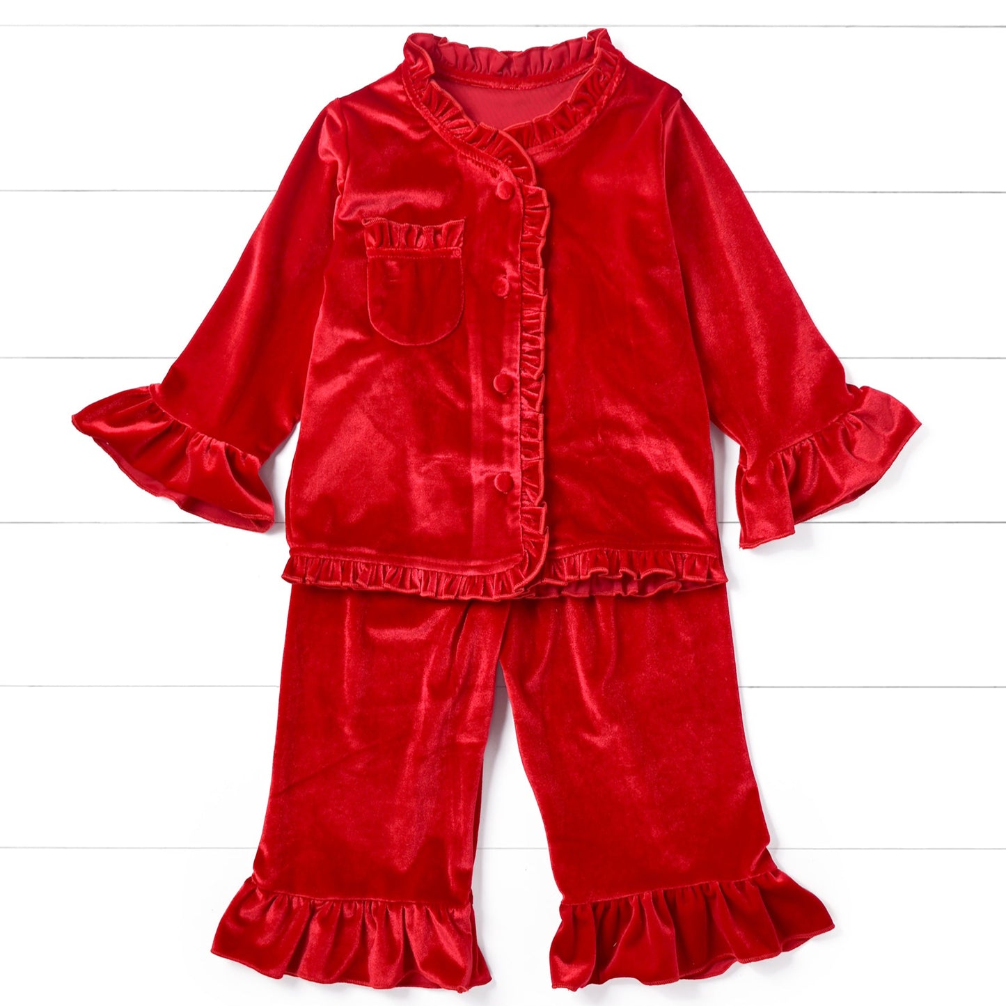 Christmas Velvet Pajama, Red