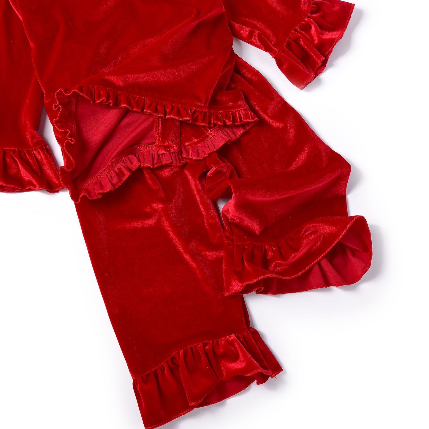 Christmas Velvet Pajama, Red