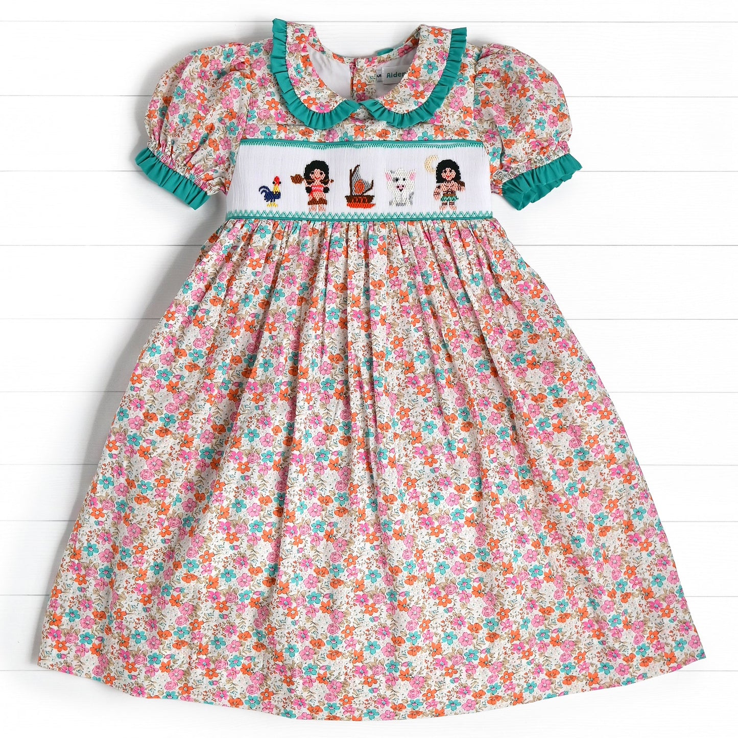 Princess Smocked Dress, Teal