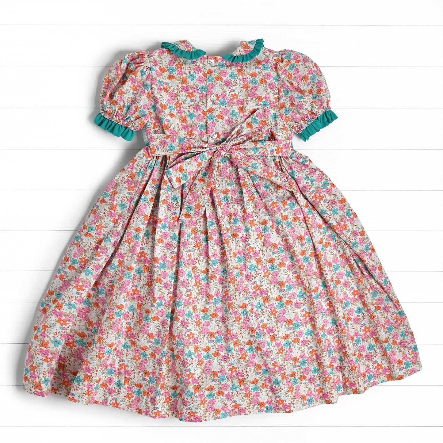 Princess Smocked Dress, Teal