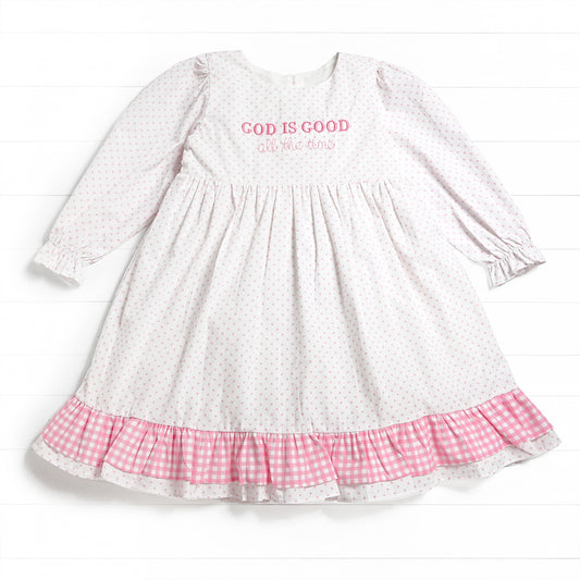 God Is Good Dress, White