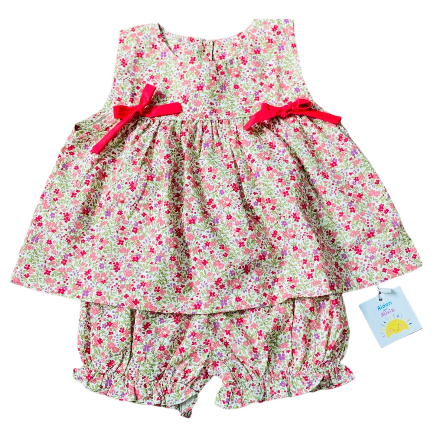 Floral Side Tie Bloomer Set