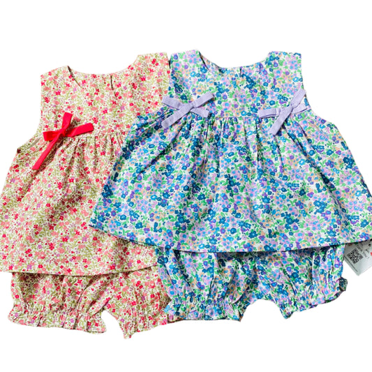 Floral Side Tie Bloomer Set