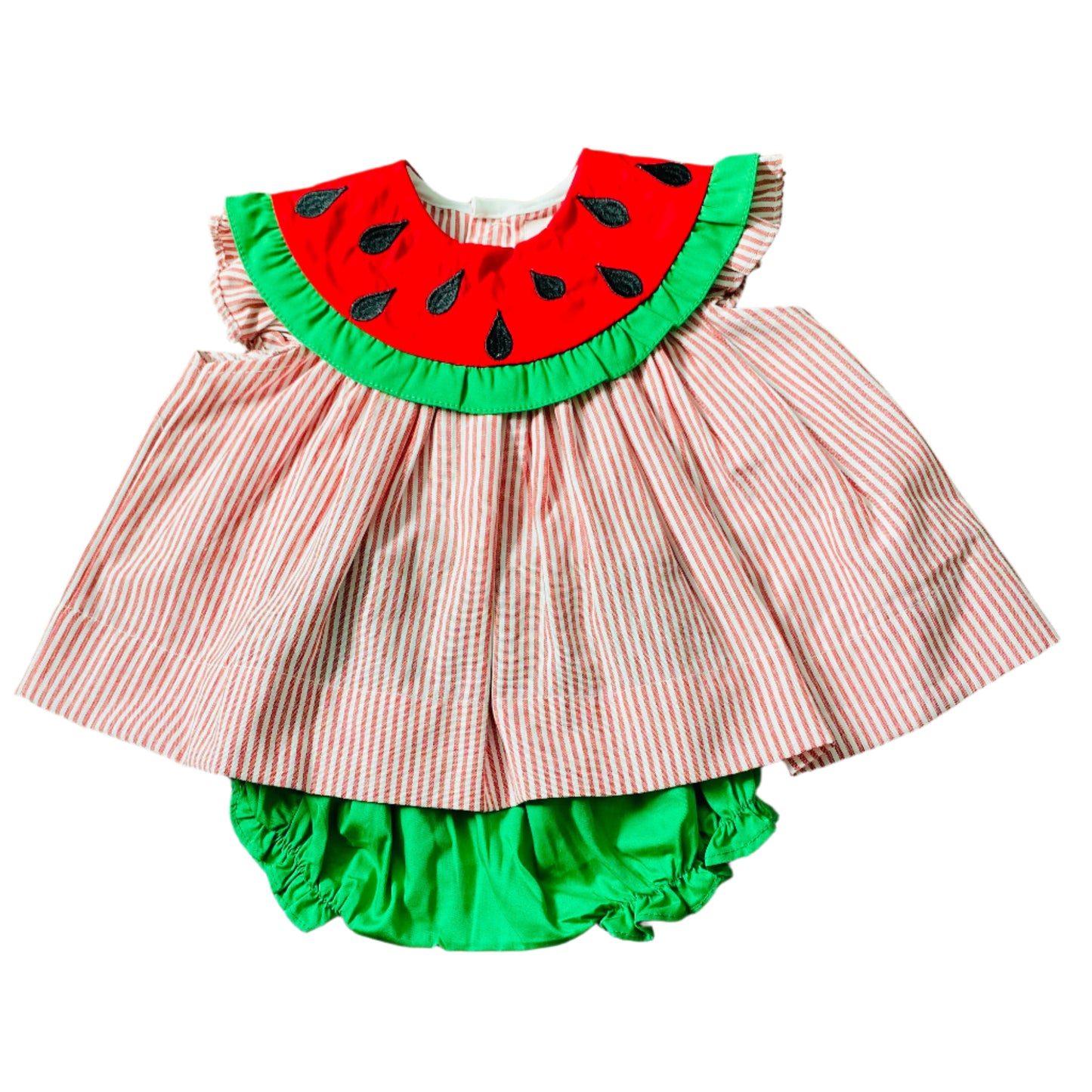 Watermelon Seed Diaper Set, Red