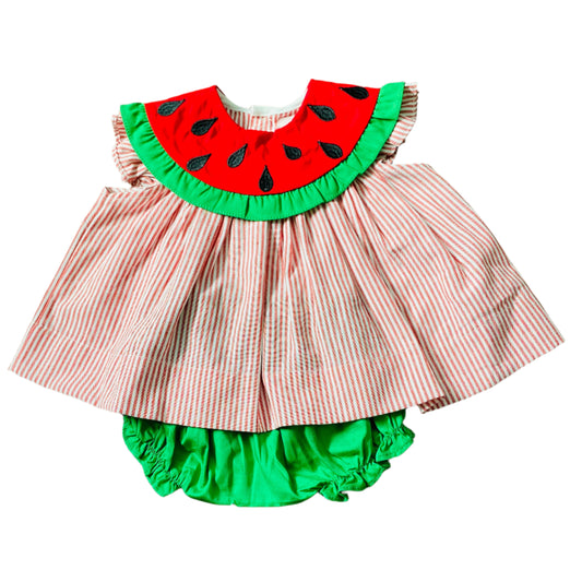 Watermelon Seed Diaper Set, Red