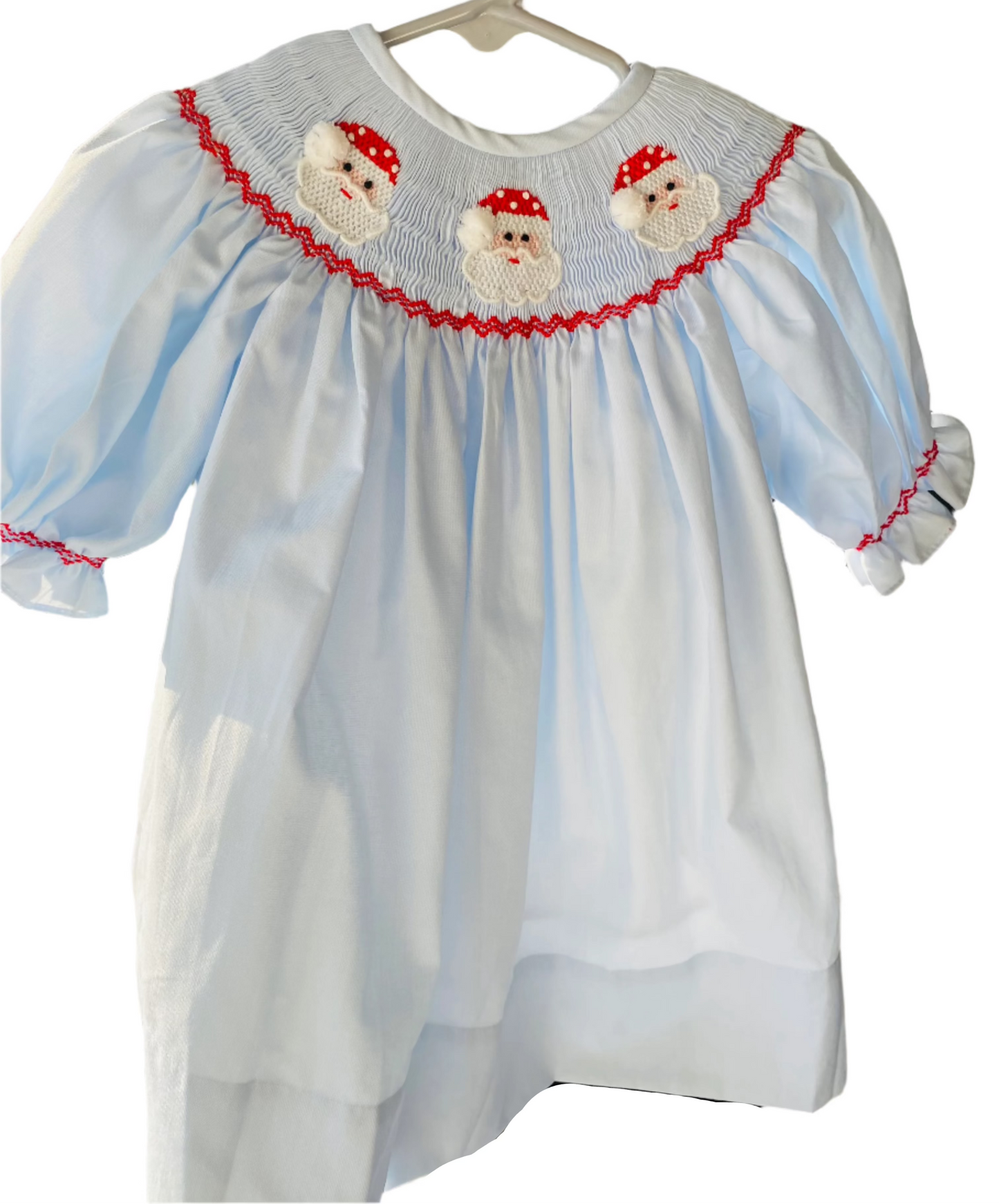 Triple Clause Smocked Dress, Blue