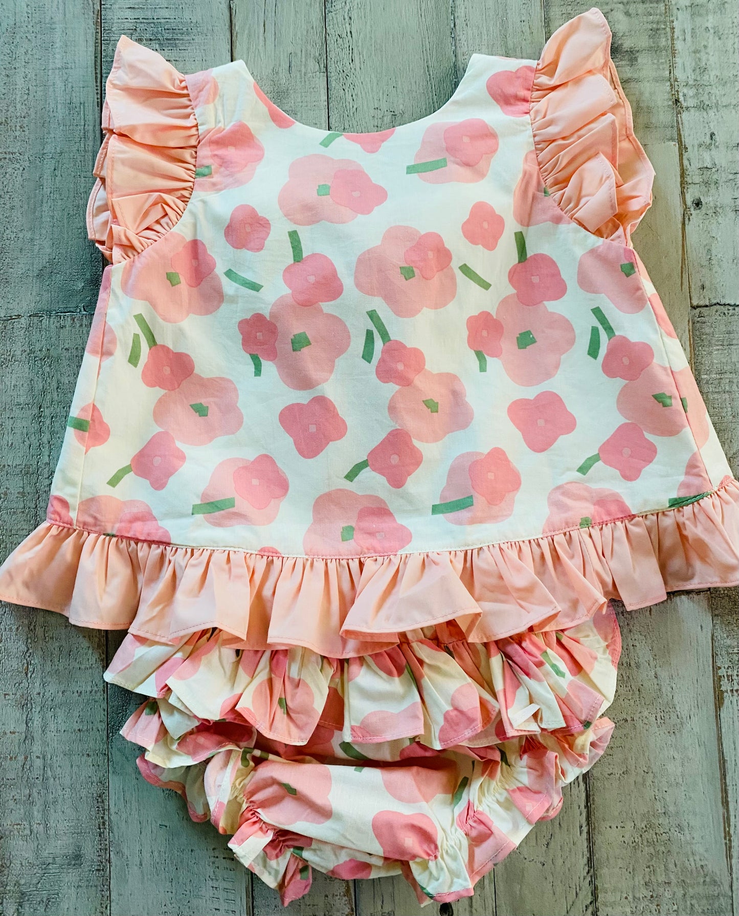 Simple Floral Diaper Set