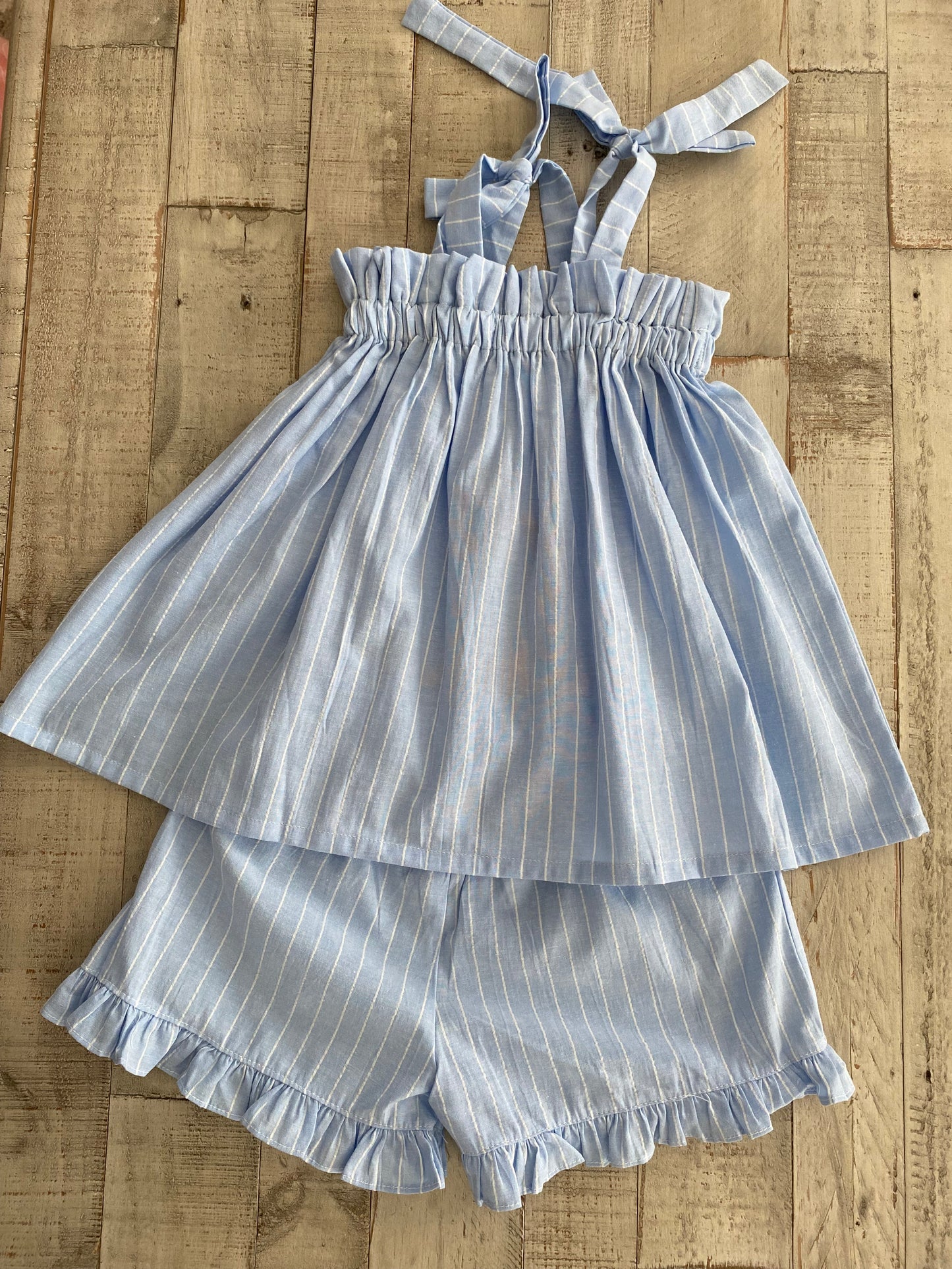 Summer Pin Striped Short Set