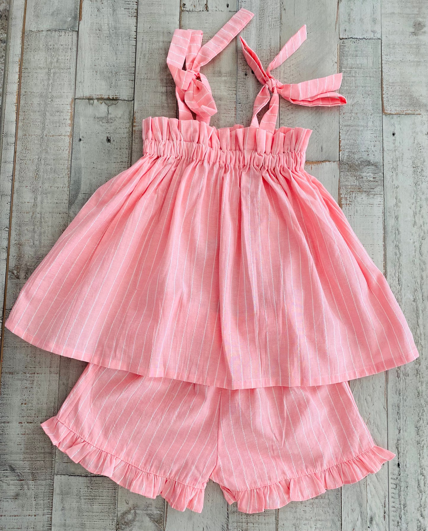 Summer Pin Striped Short Set