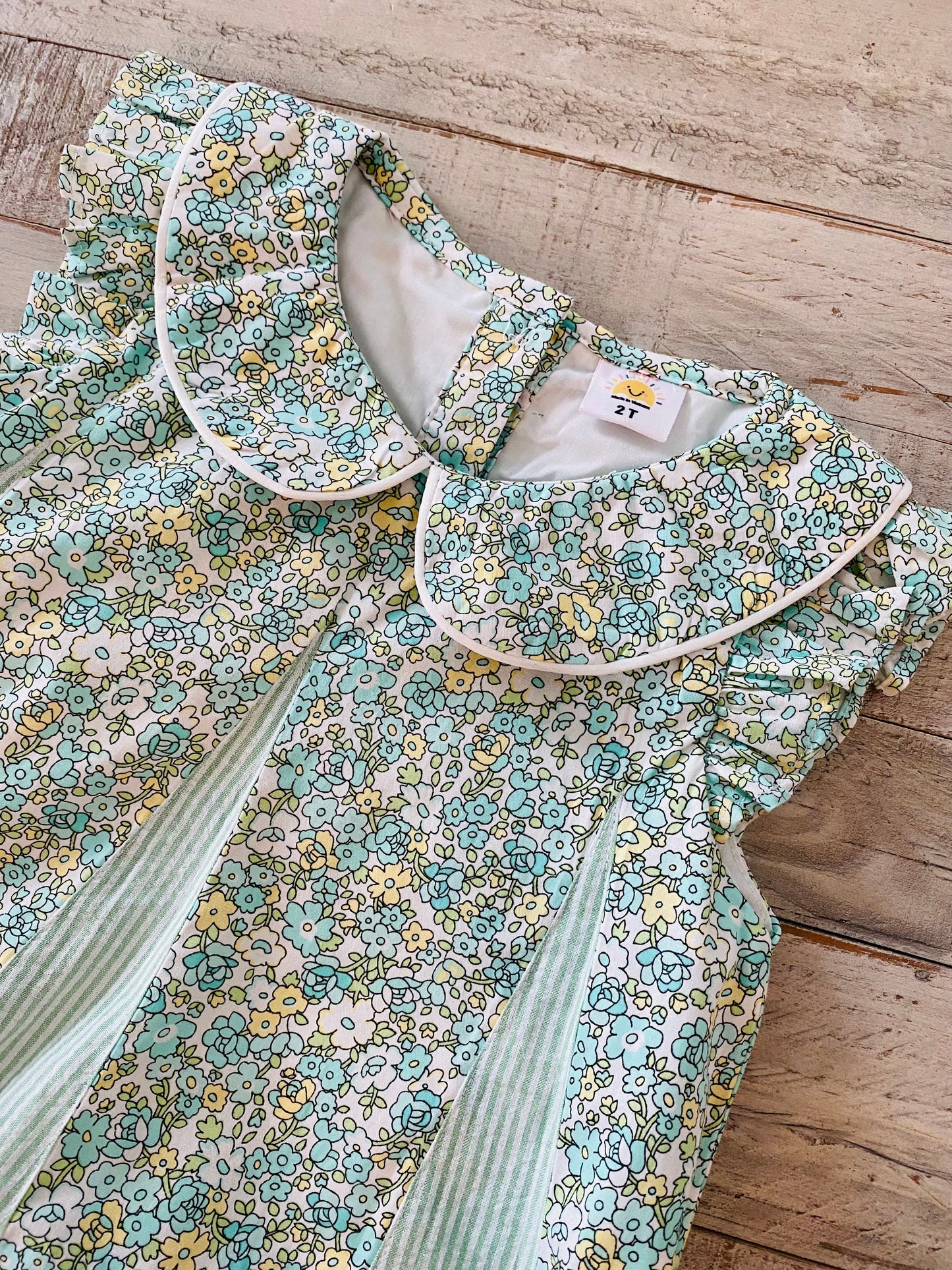 Floral Pin Stripe Diaper Set