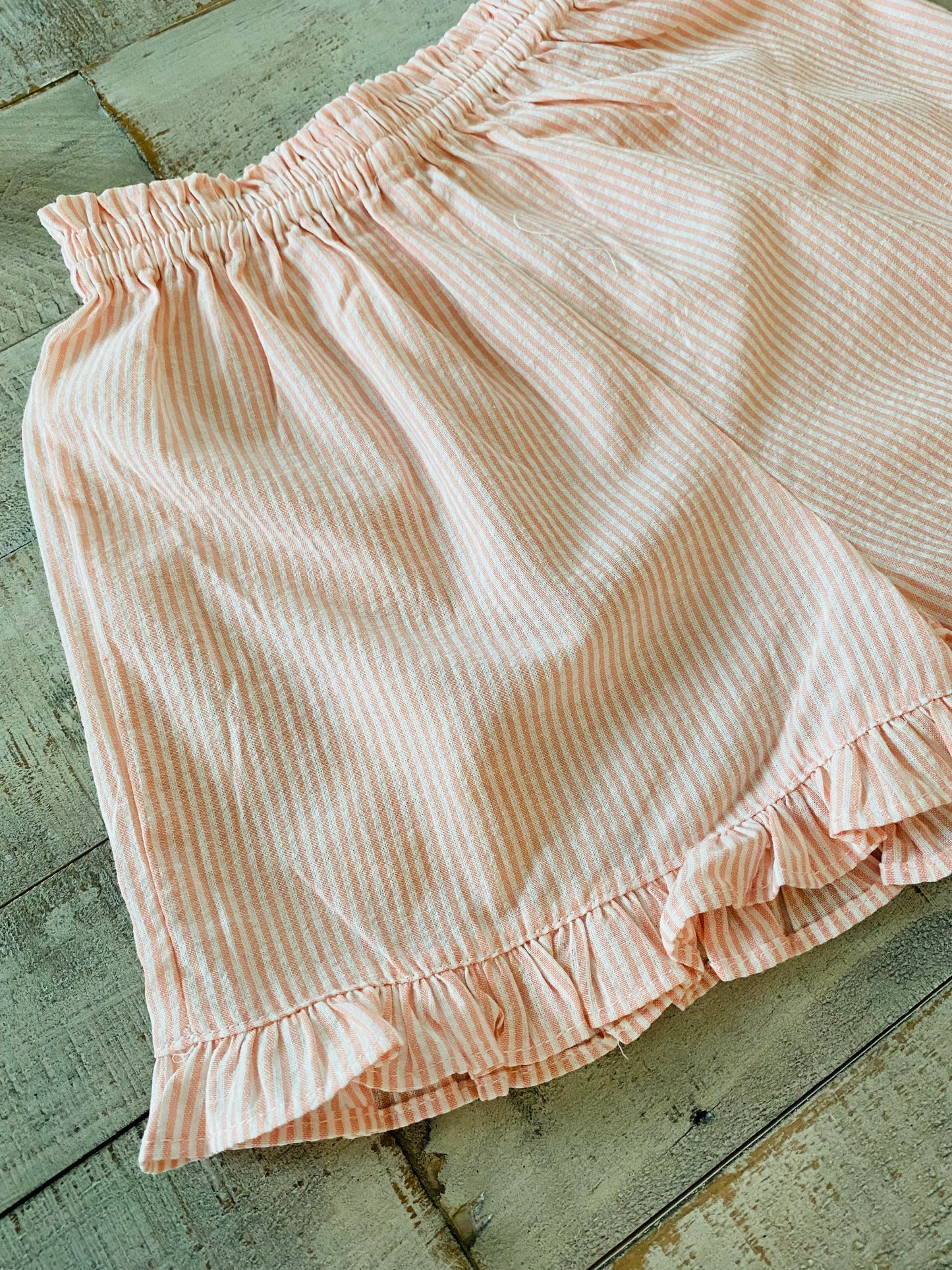 Floral Pin Stripe Short Set