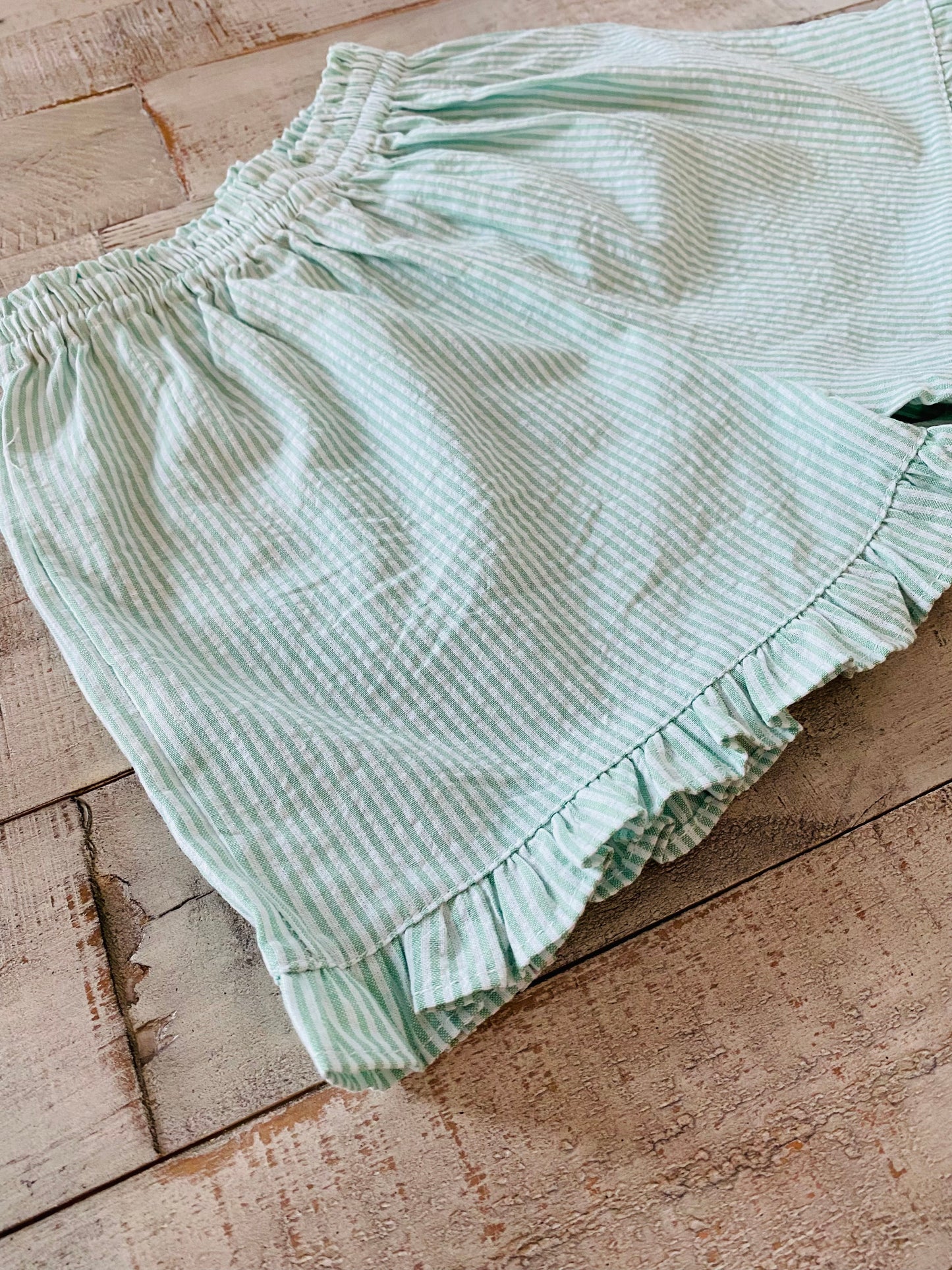 Floral Pin Stripe Short Set