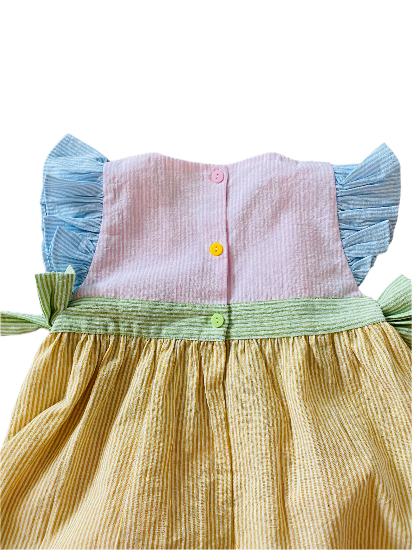 Spring Tie Seersucker Diaper Set
