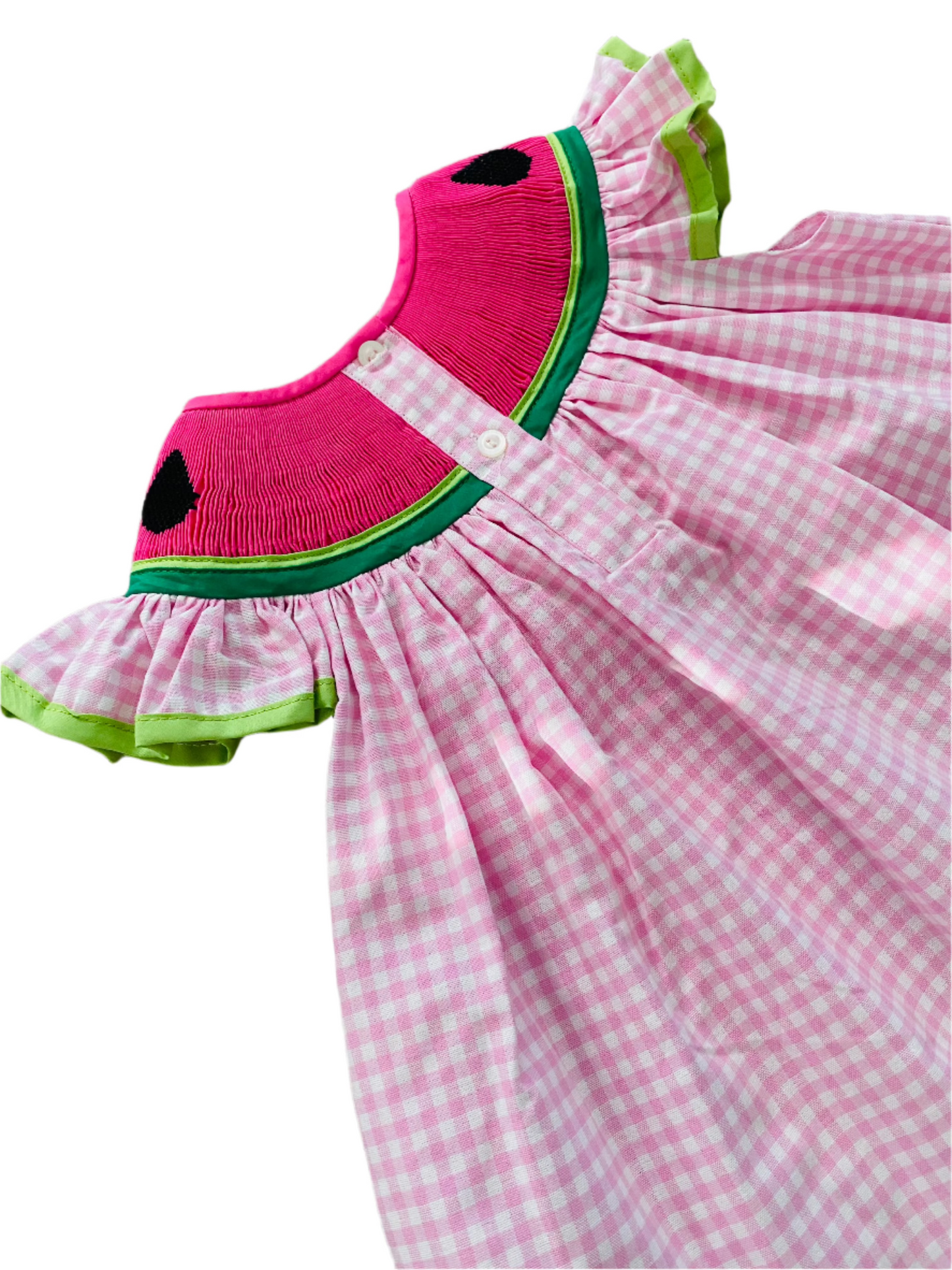 Watermelon Smocked Bubble Set