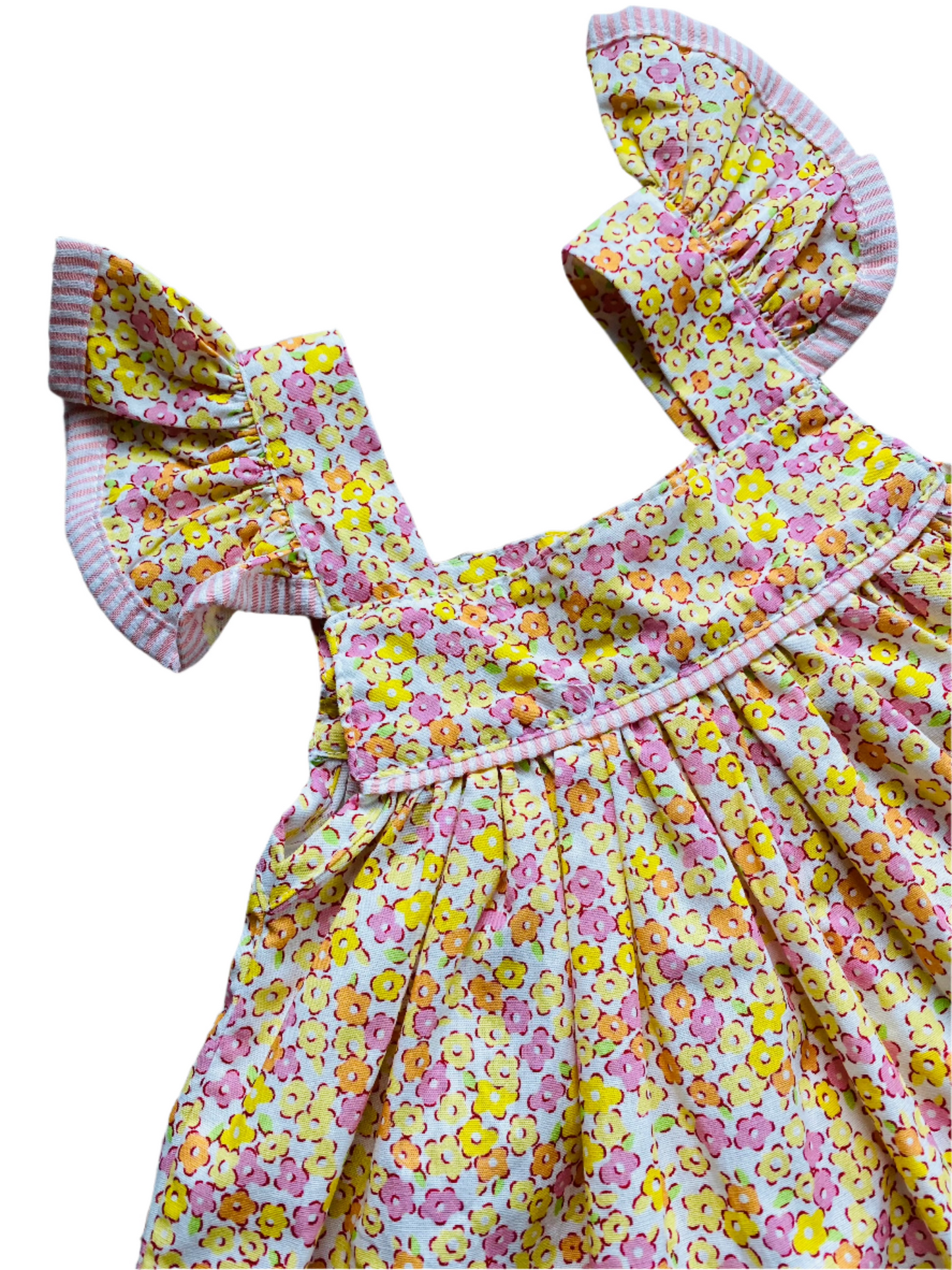 Floral Flourish Short Set, Yellow/Orange