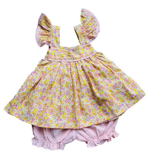 Floral Flourish Bloomer Set, Yellow/Orange