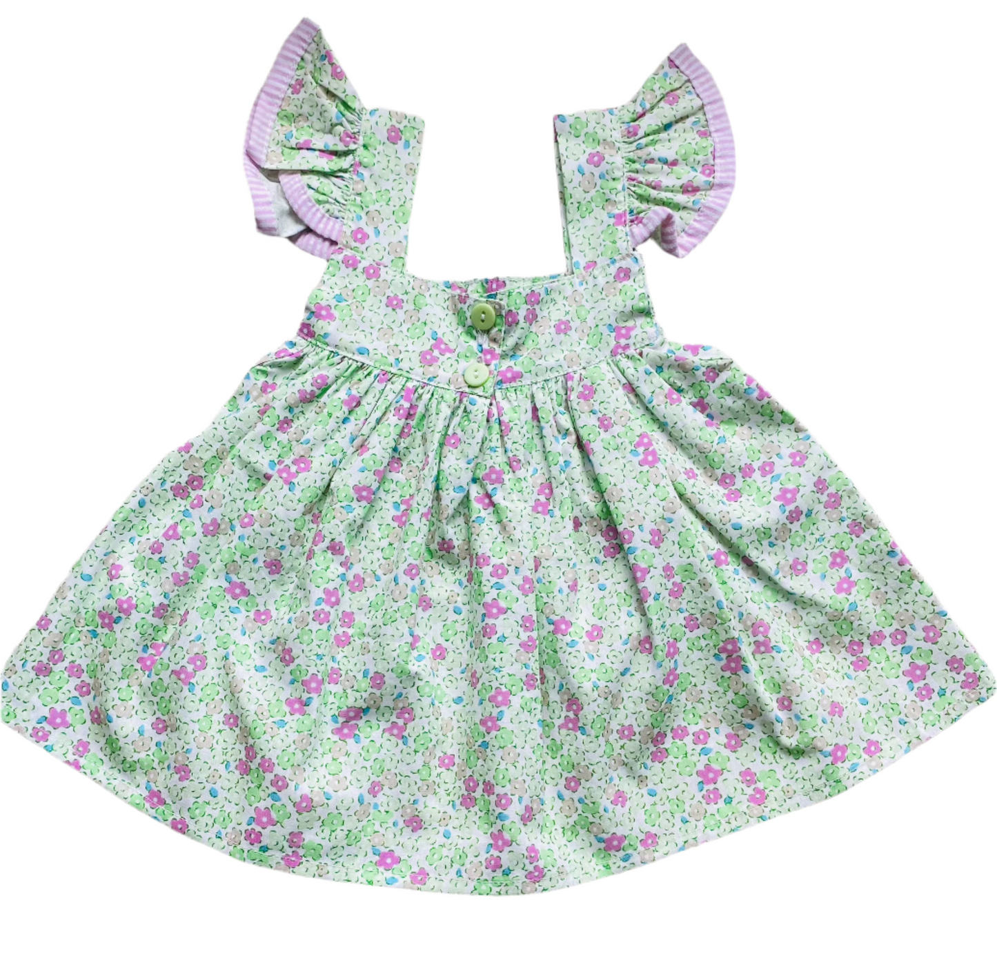 Floral Flourish Short Set, Green/Pink