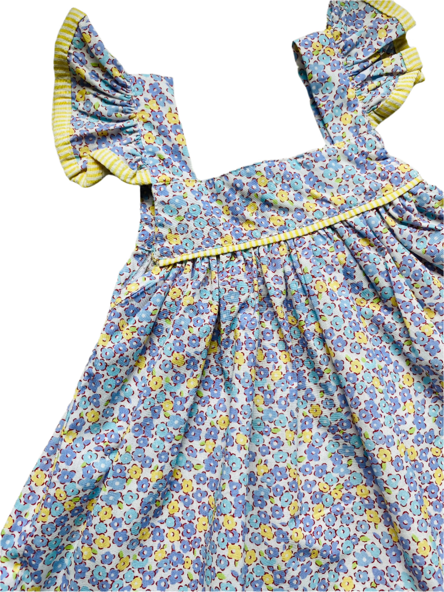 Floral Flourish Short Set, Blue/Yellow