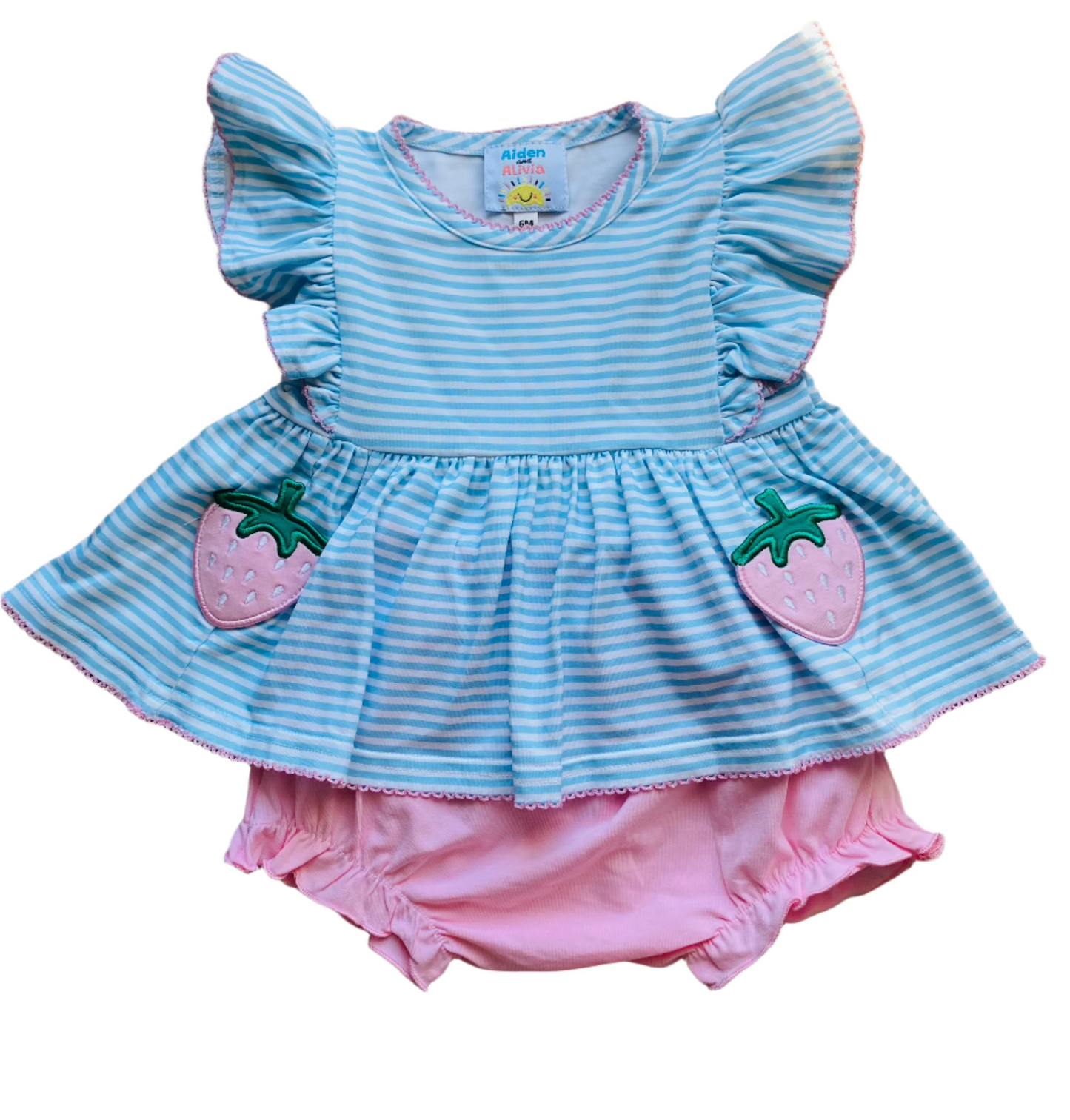 (NEW) Strawberry Pocket Diaper Set