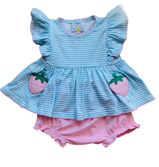 (NEW) Strawberry Pocket Diaper Set